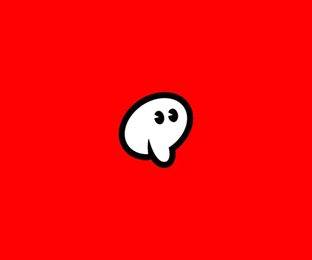 Ghost logo, geometric, minimal, light