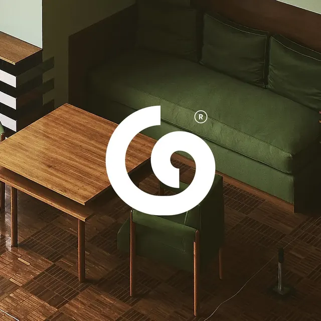 Gobji logo, geometric, minimal, light