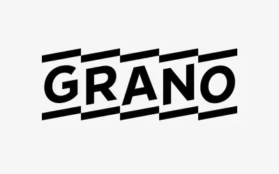 Grano logo, geometric, minimal, dark