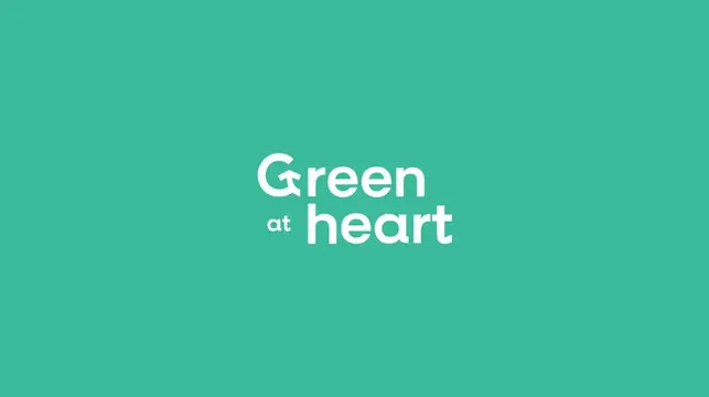 Green at Heart logo, minimal, light