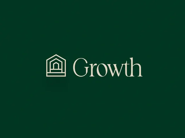 Growth logo, geometric, minimal, light
