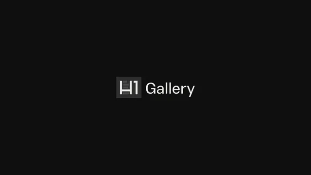 H1 Gallery logo, geometric, minimal, light