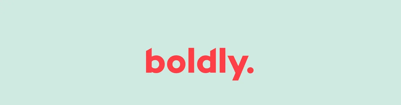 boldly. wordmark