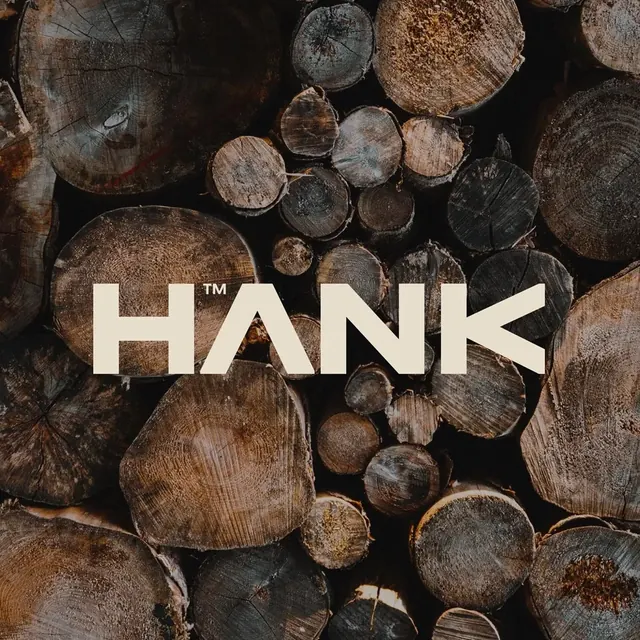 Hank logo, geometric, light