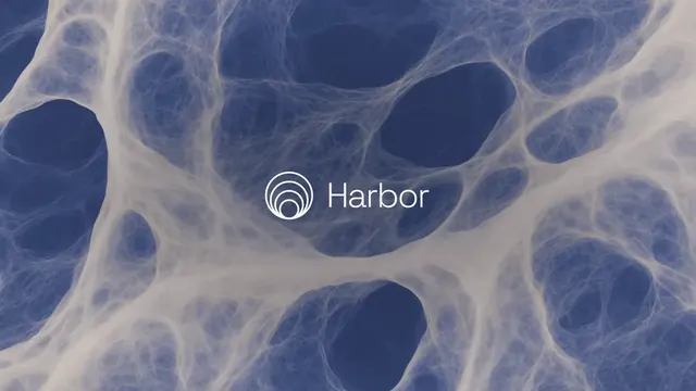 Harbor logo, minimal, geometric, light