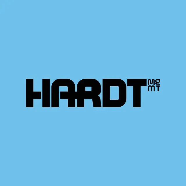 HARDT MGMT logo, geometric, minimal, dark