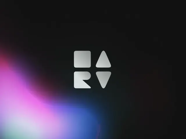 Harv logo, geometric, minimal, light