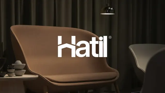 Hatil logo, geometric, minimal, light
