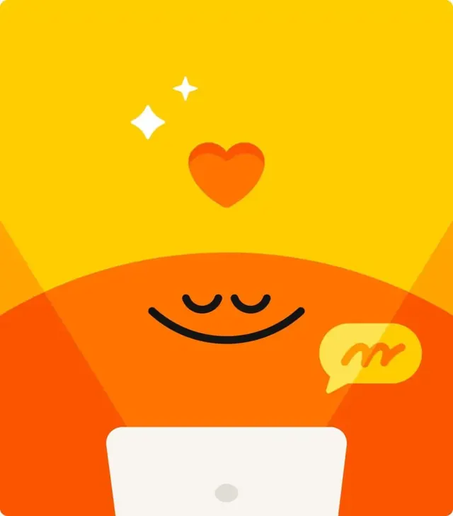 Headspace vertical illustration of a coaching session, illustrated, flat, vibrant