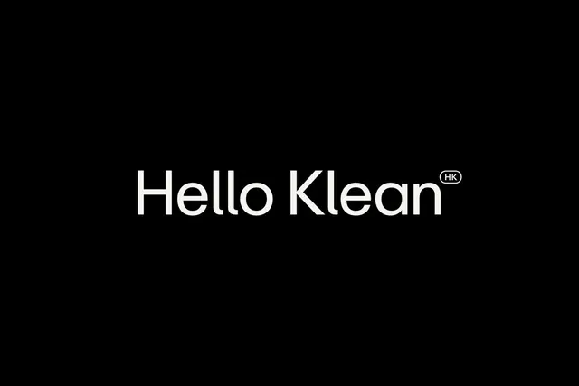 Hello Klean logo, minimal, geometric, light