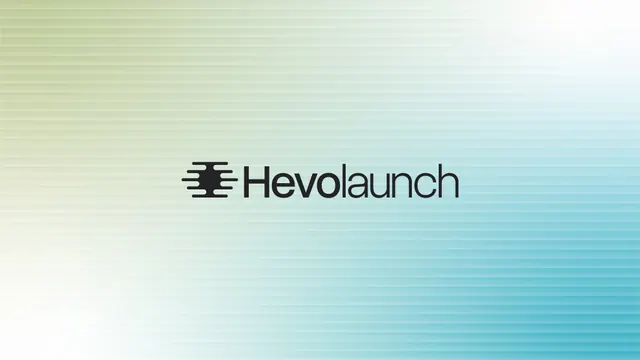 Hevolaunch logo, geometric, minimal, dark