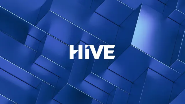 Hive logo, geometric, minimal, light