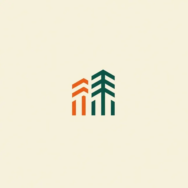 Horizons Bois logo, geometric, minimal, warm
