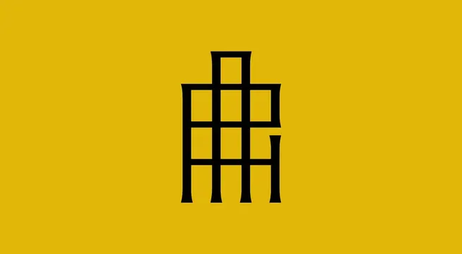 Hotel Park Ave NYX logo, geometric, minimal, dark