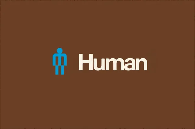 Human logo, geometric, minimal, cool