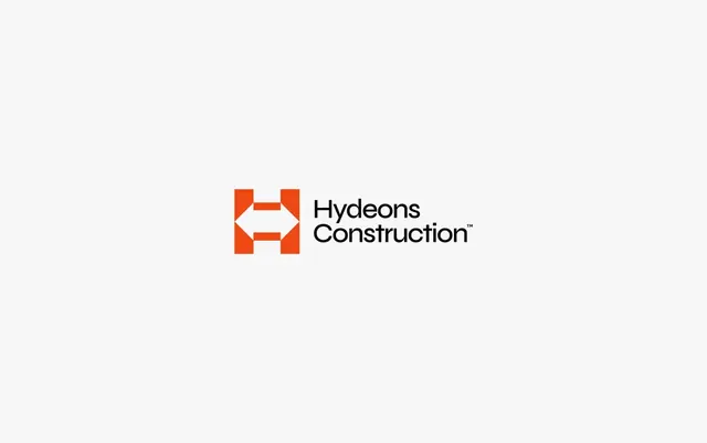 Hydeons Construction logo, geometric, minimal, warm