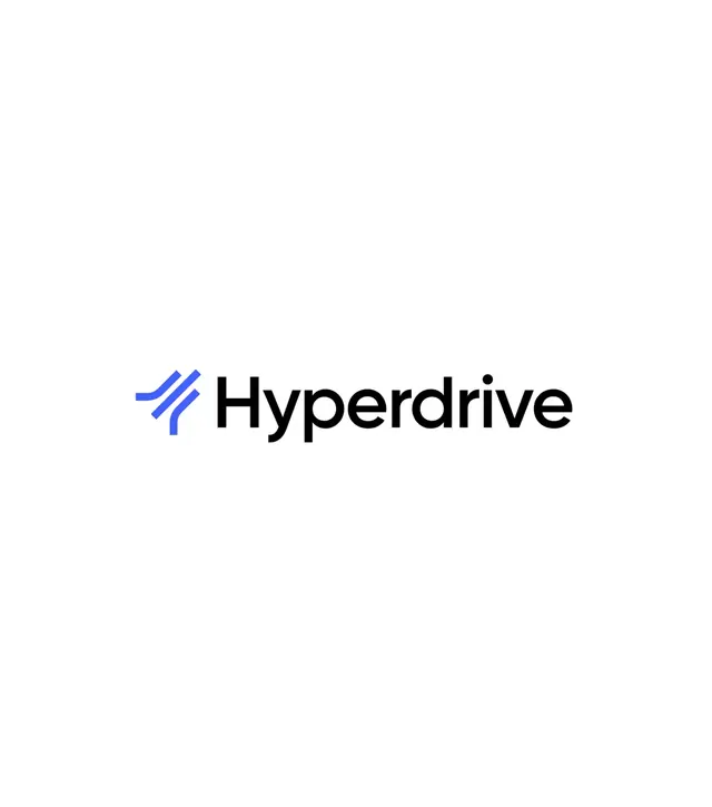 Hyperdrive logo, geometric, minimal, dark