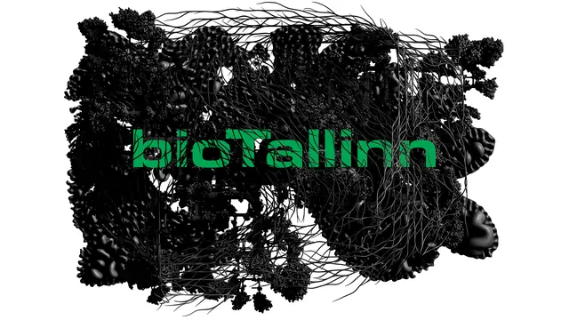bioTallinn Wordmark, brutalist, abstract, high-contrast