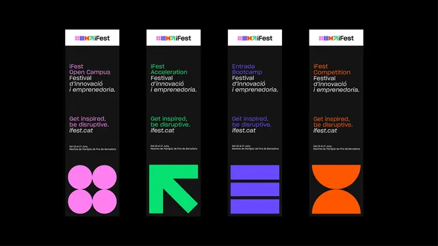 iFest vertical access passes in four tiers, flat, geometric, dark