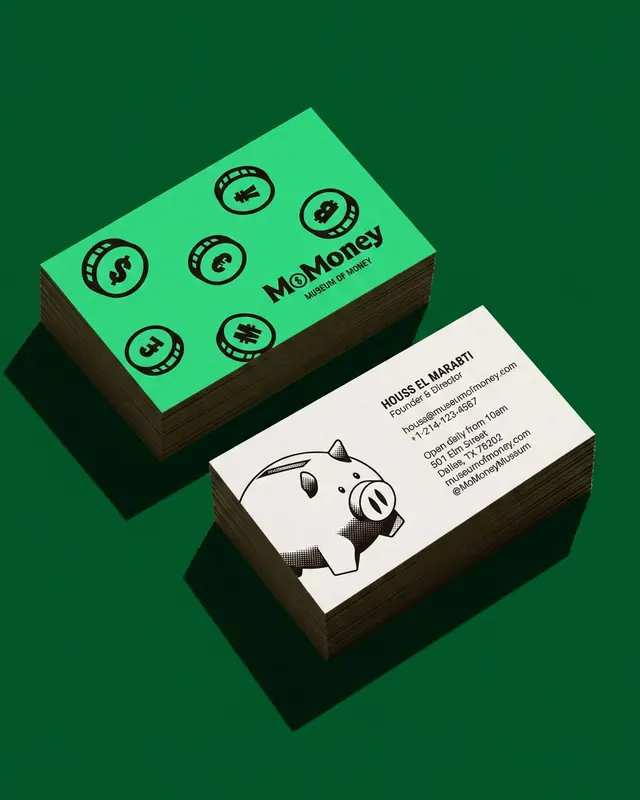Mo Money museum brand identity system (slide 2)