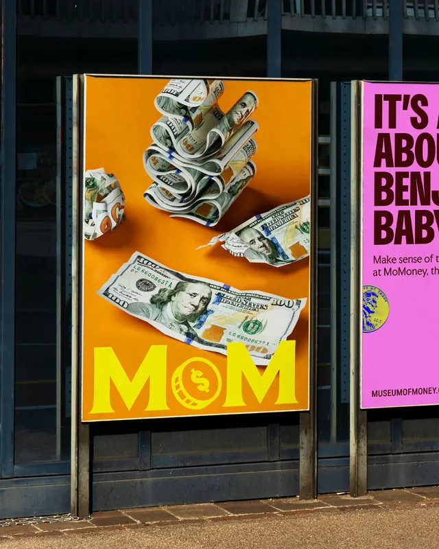 Mo Money museum brand identity system (slide 4)