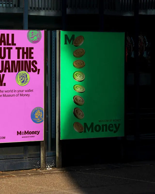 Mo Money museum brand identity system (slide 5)