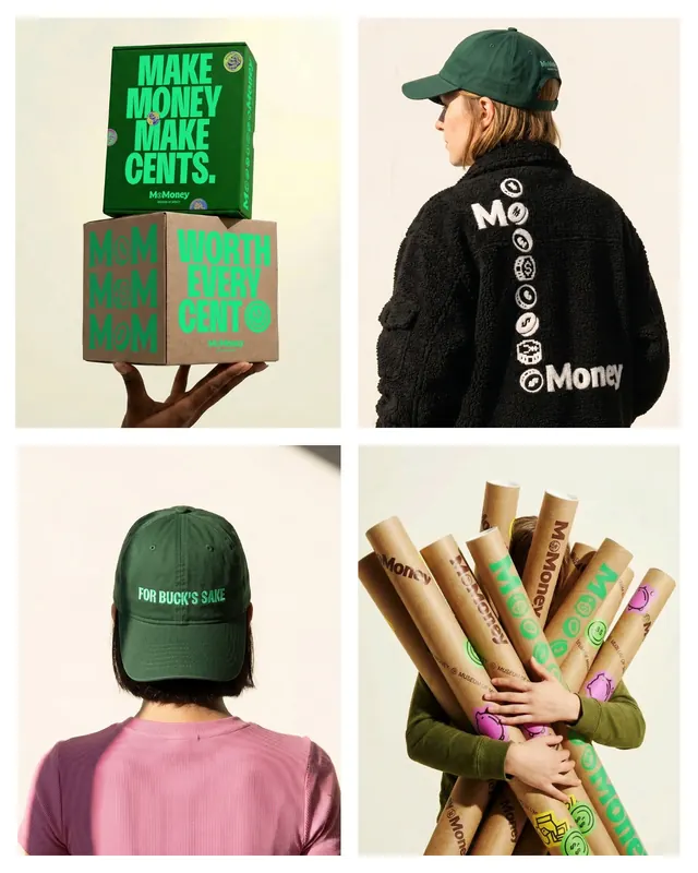 Mo Money museum brand identity system (slide 7)