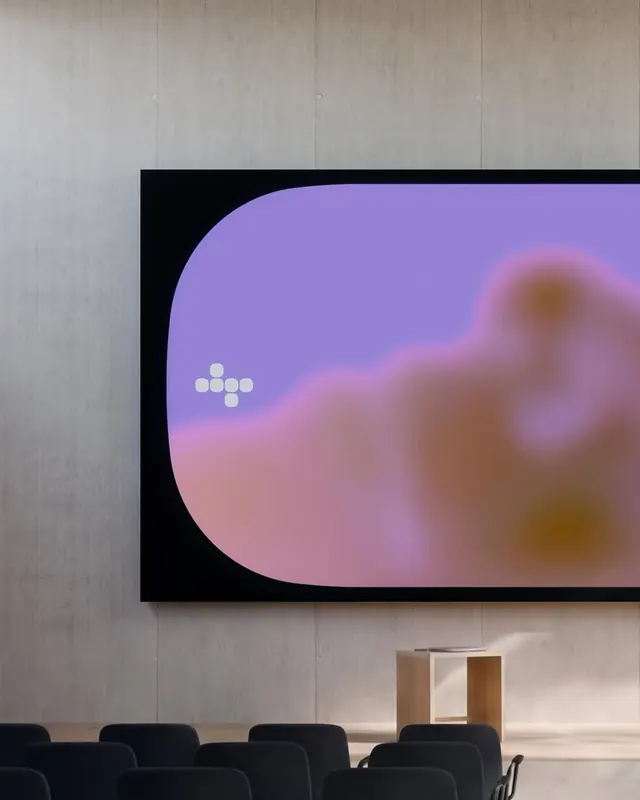 Unbox identity system with vibrant gradients (slide 4), gradient-heavy, playful, vibrant