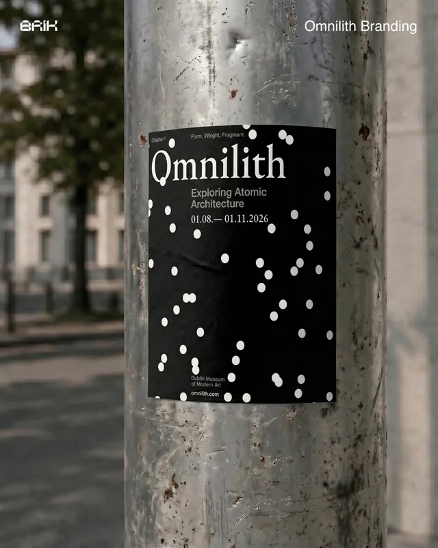 Omnilith branding system with particle language (slide 10)