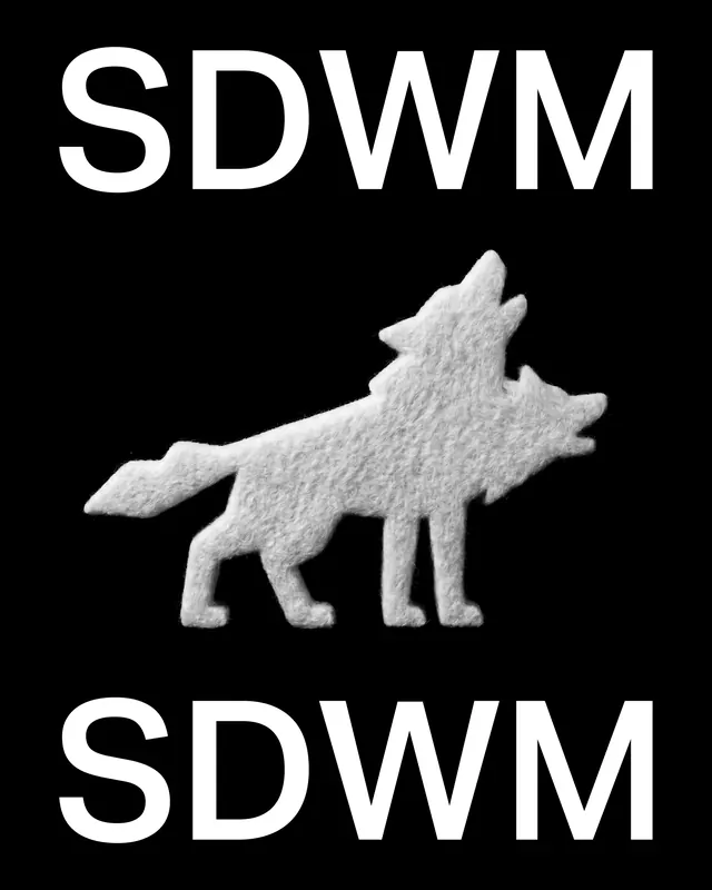 SickDogWolfMan icon design series (slide 1), minimal, line-art, monochrome