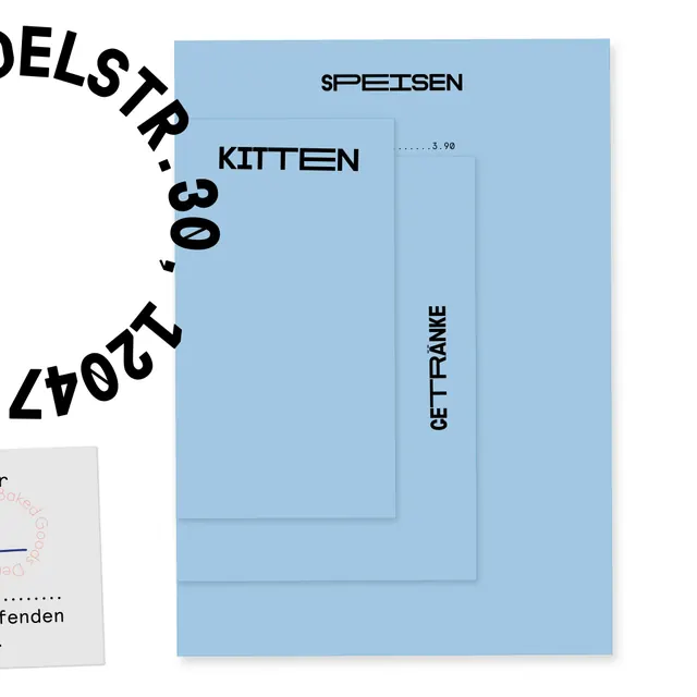 Kitten restaurant brand identity wordmark system (slide 5), minimal, typographic, monochrome