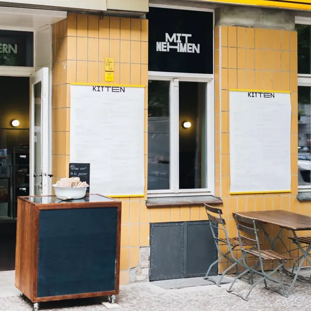 Kitten restaurant brand identity wordmark system (slide 6), minimal, typographic, monochrome