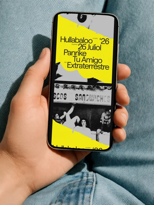 Hullabaloo 2026 festival identity system (slide 6)