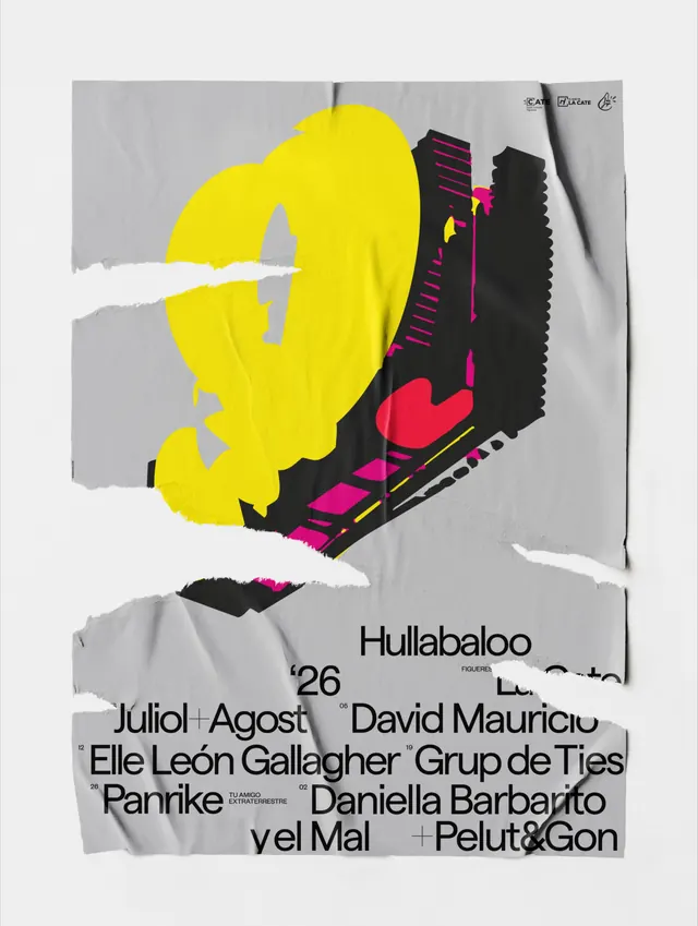 Hullabaloo 2026 festival identity system (slide 9)