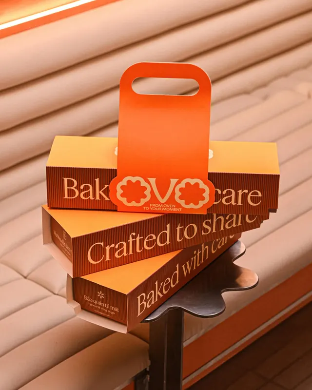 OVO egg tart brand identity and packaging, photographic, playful, warm