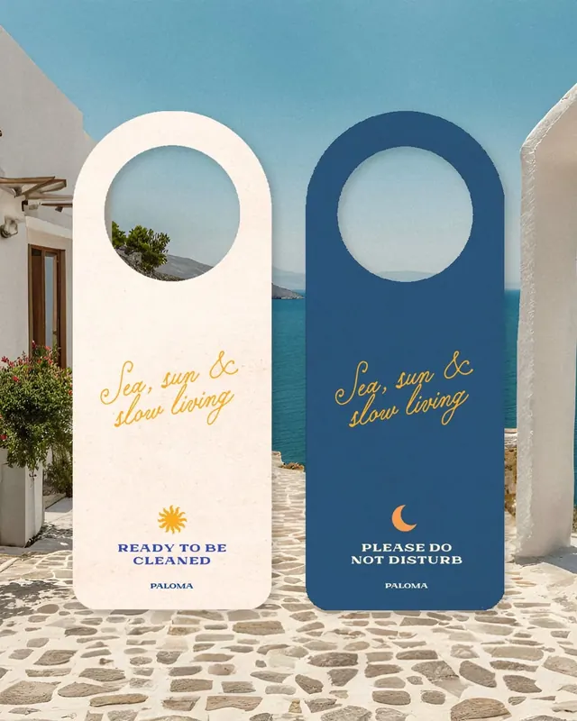 Paloma Mediterranean holiday residence brand identity (slide 7)