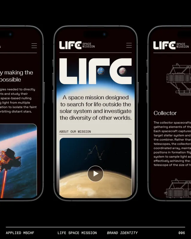 LIFE Space Mission brand identity system (slide 6)