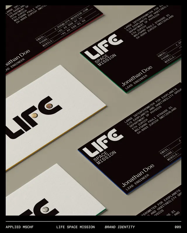 LIFE Space Mission brand identity system (slide 9)