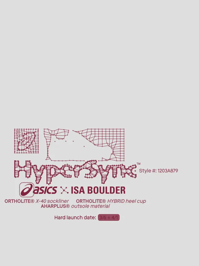 ASICS × ISA Boulder brand identity and packaging system (slide 13)