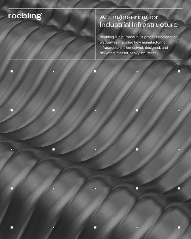 Roebling industrial engineering identity by Daniil Sergeev (slide 15), technical, minimal, light