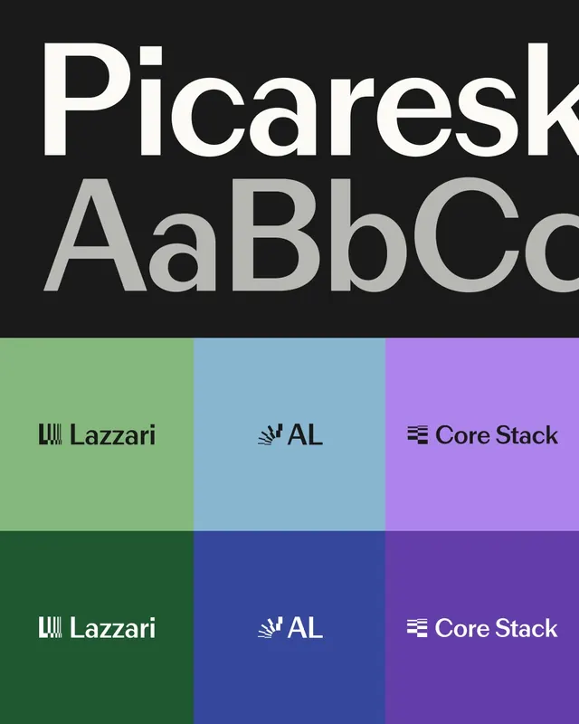Lazzari Group brand identity system for three renewable companies (slide 6), minimal, geometric, vibrant