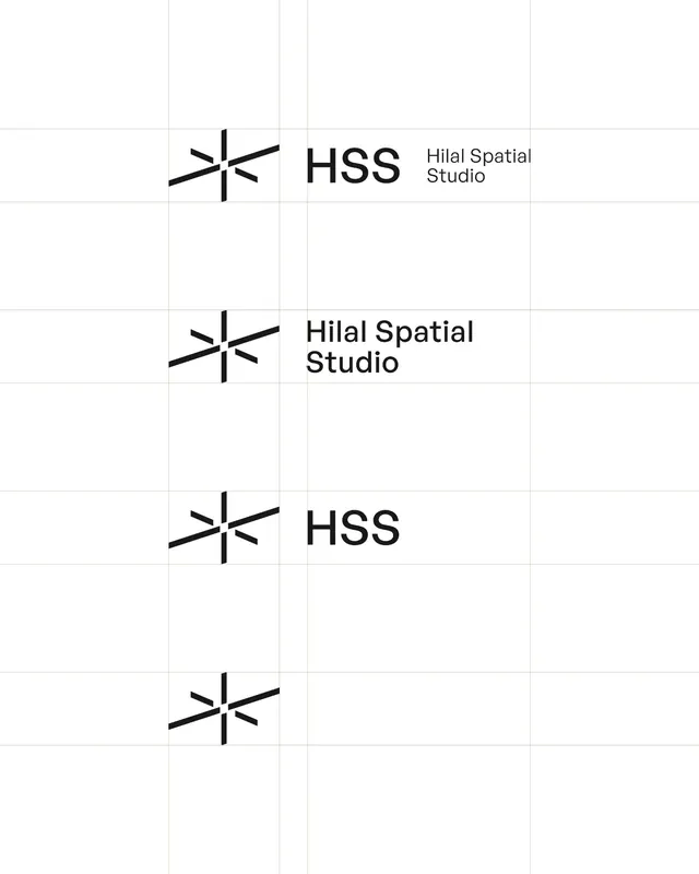 Hilal Spatial Studio visual identity system (slide 3)