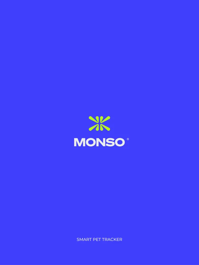 MONSO pet tracker brand identity system (slide 2)