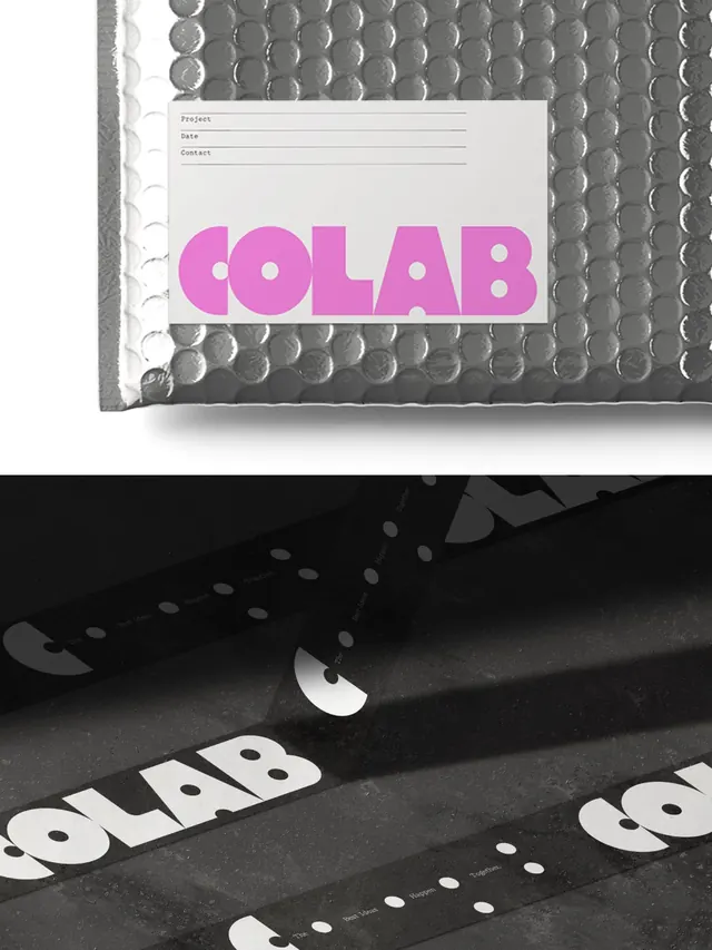 COLAB creative studio brand identity (slide 6)