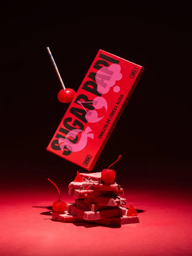 Sugar Papi brand identity and packaging carousel (slide 1)