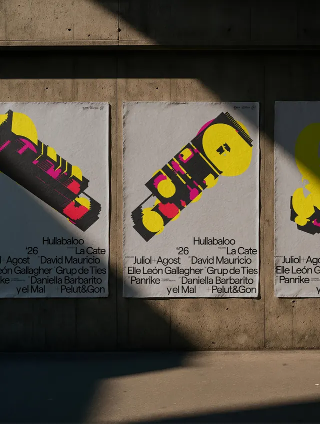 Hullabaloo 26 music festival visual identity (slide 7)