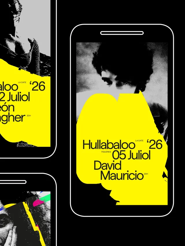 Hullabaloo 26 music festival visual identity (slide 10)