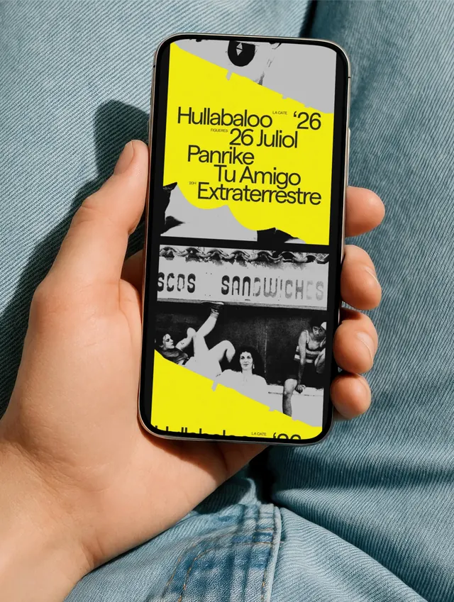 Hullabaloo 26 music festival visual identity (slide 15)