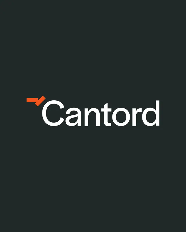 Cantord brand identity and corporate system (slide 8), corporate-clean, minimal, vibrant