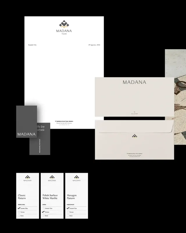 MADANA Tiles identity refresh case study by Akronim (slide 8), minimal, luxury, neutral